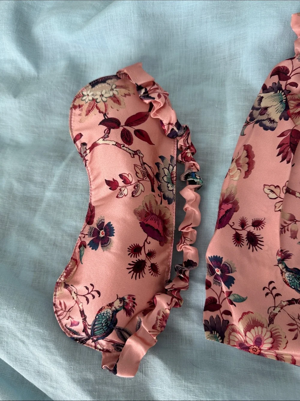 Liberty of London Pink Floral Sleep Mask and Pouch Set